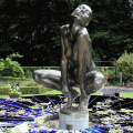 theme park sculpture metal craft nude woman bronze sculpture